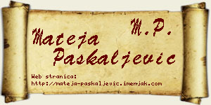 Mateja Paskaljević vizit kartica